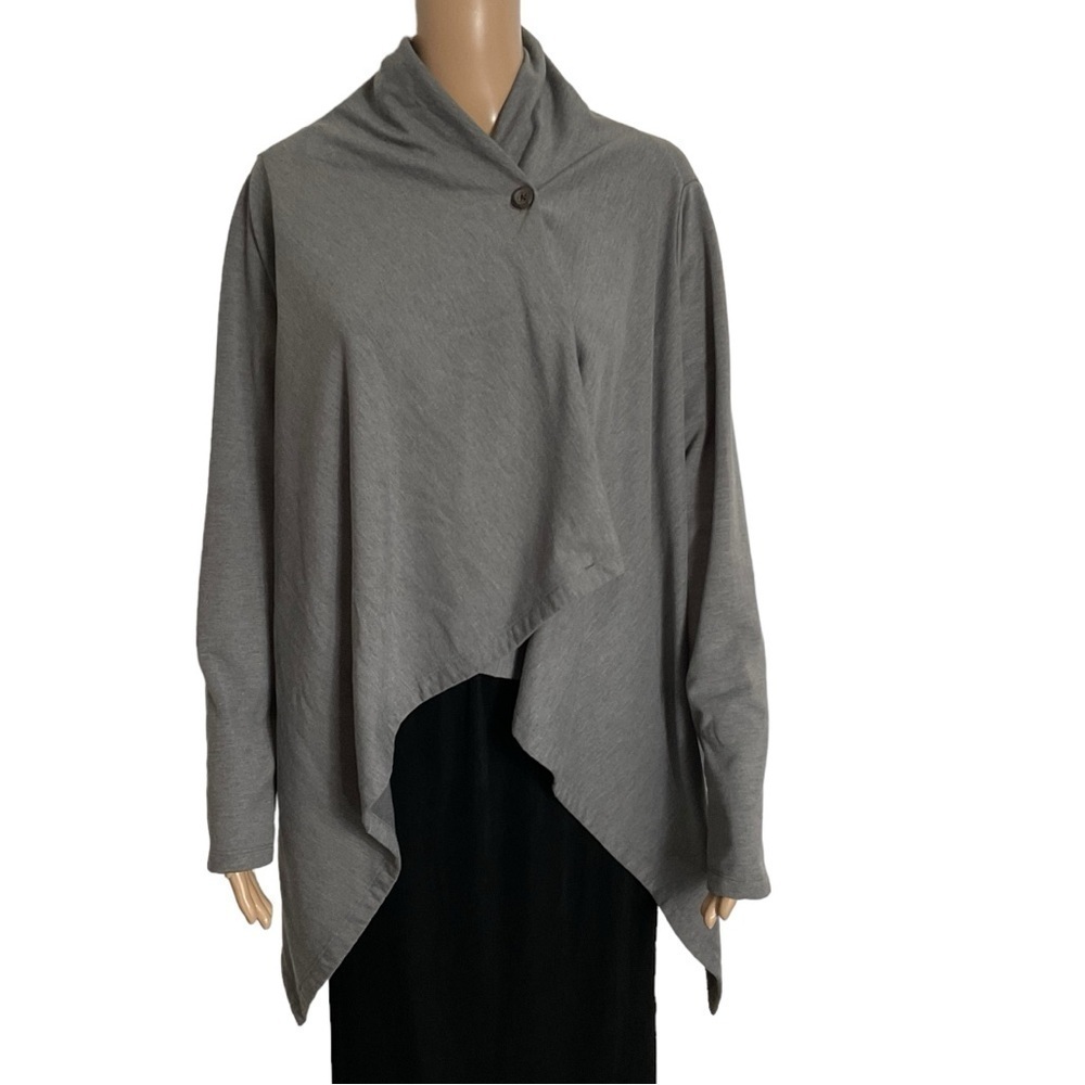Sherpa Adventure Gear Dawa Cardigan Drape single Button Closure Size Large